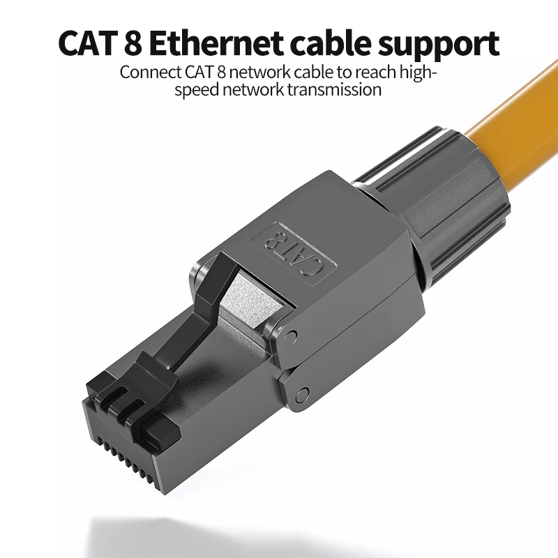 Cat7 Cat8 Industrial Ethernet Rj45 Connectors Toolless Shielded Field Plug Tool Free Easy Metal Termination Conector - Pc Hardware Cables & Adapters - Vimarsana News