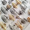 20pcs Big Mix Exaggerated Style Vintage Women Stainless Steel Ring Wholesale Carved Flower Charm Rings for Woman 1