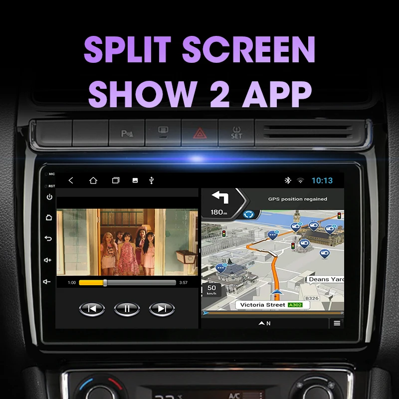 Автомагнитола JMCQ 2 Din 9 дюймов сенсорный экран HD Android GPS навигация автомобильная