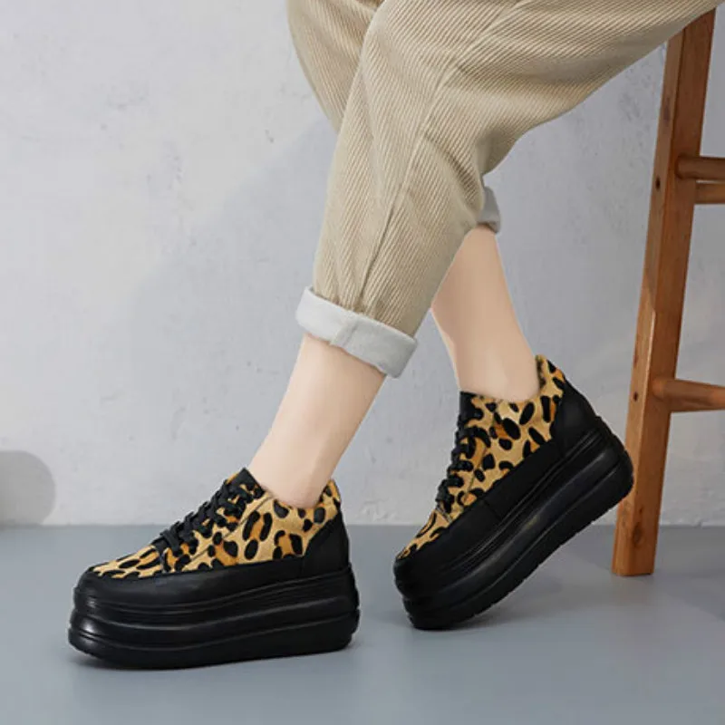 

2019 autumn Hight Increase Women Casual Shoes Woman Sneakers Platform Wedges High Heels Ladies Creepers Trainers Chaussure Y5-84