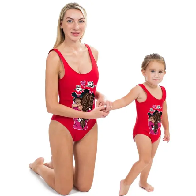 Mother Daughter Swimwear Mommy and Me Clothes Bikini Dress Bathing Suits Beach Clothes Swimsuit Family Matching Outfits Look