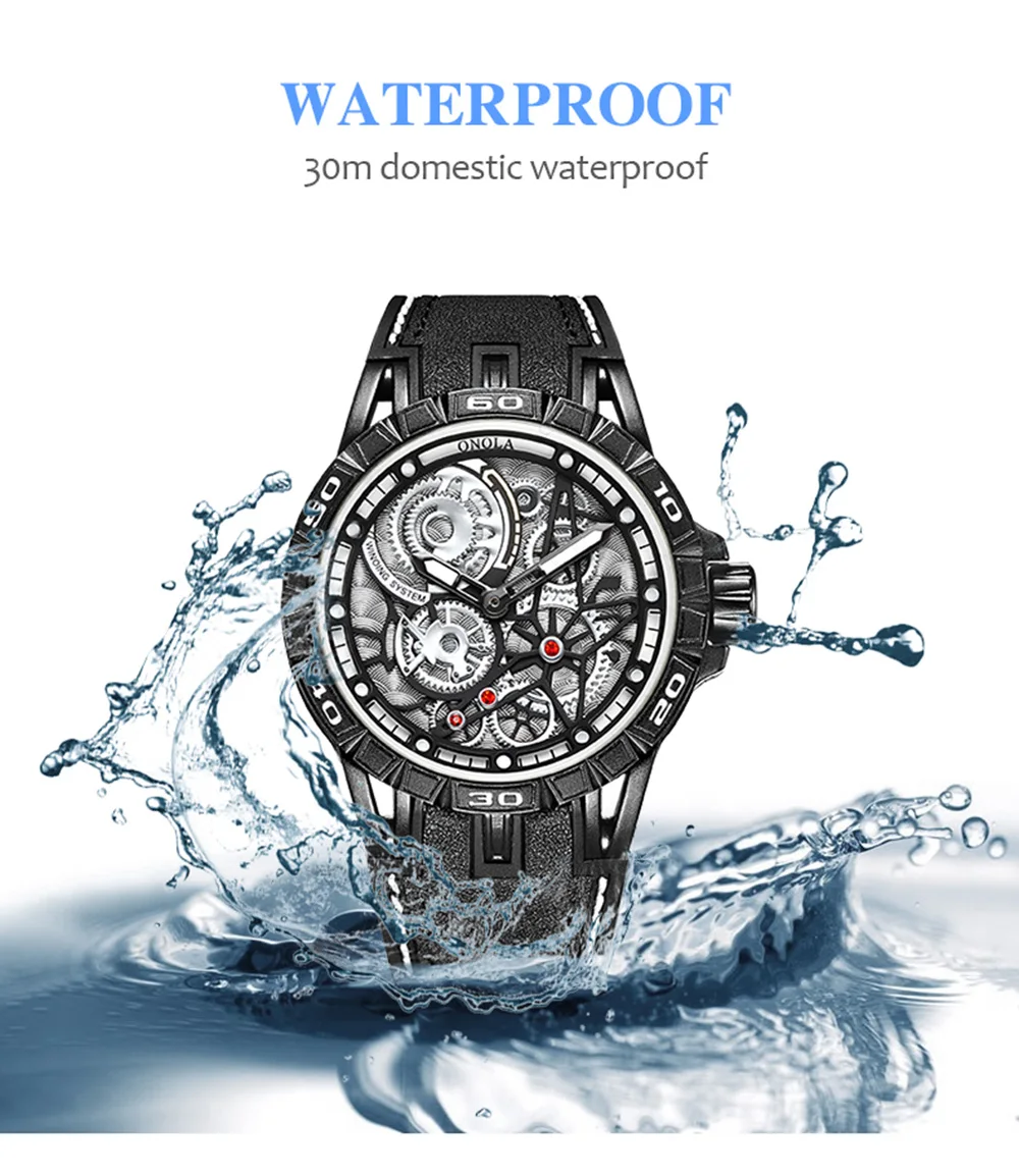 ONOLA брендовые военные кварцевые часы мужские модные повседневные спортивные наручные часы черные крутые Необычные роскошные часы для молодых людей