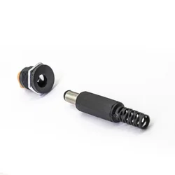 20PCS(10Pairs)12V 3A 5.5 x 2.1mm Plastic Male Plugs DC022 DC Power Socket Female Jack Screw Nut Panel Mount Connector 5.5*2.1MM