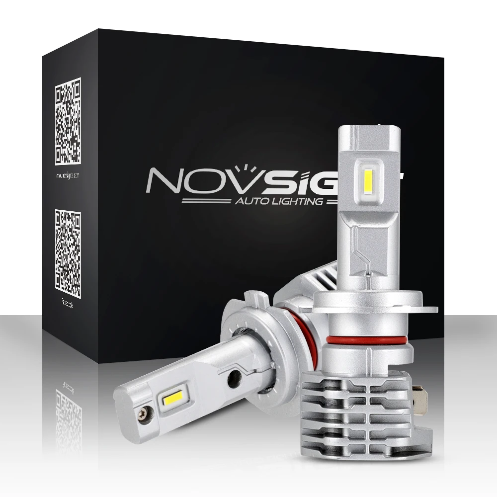 

NOVSIGHT H4 LED H7 H11 H8 HB4 HB3 Auto Car Headlight Bulbs 50W 8000LM Car Styling 6000K led automotivo
