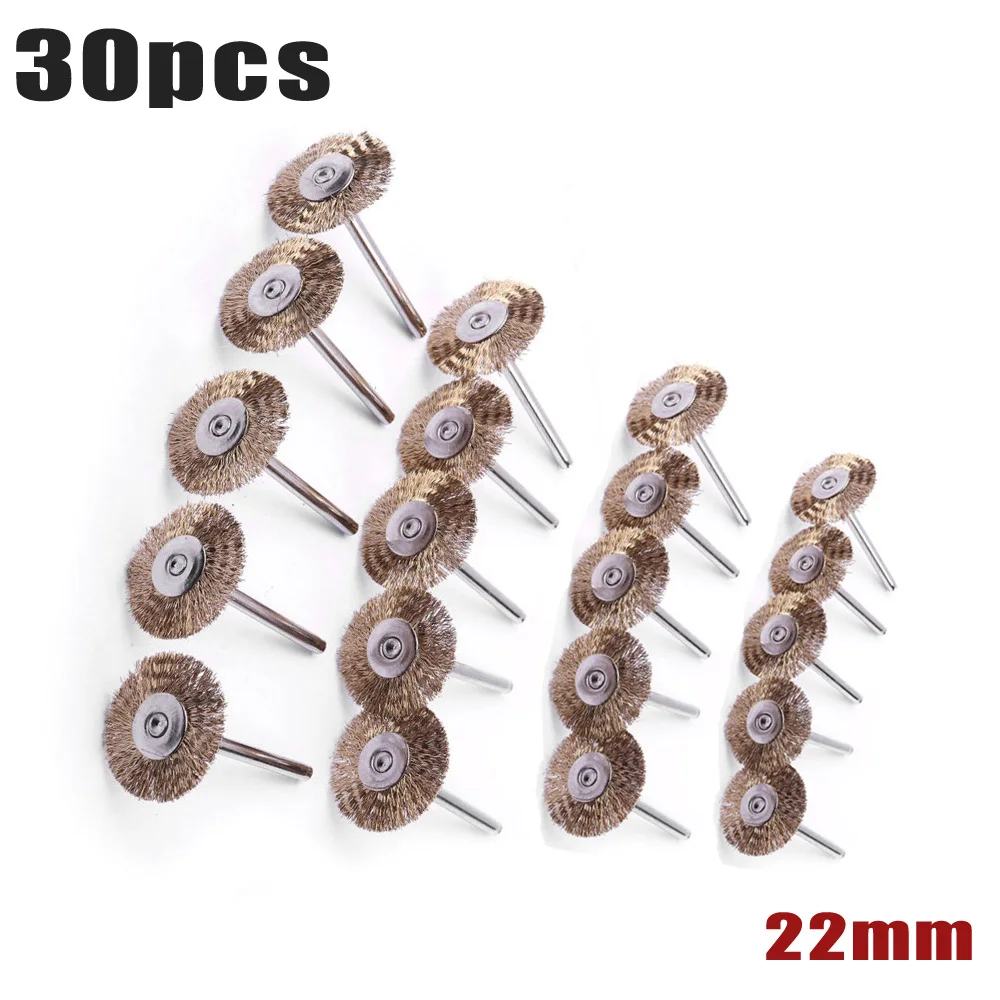 30 шт. латунный провод колеса щетки Инструменты Аксессуары роторный инструмент Мини дрель Инструменты Горячая