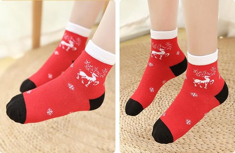 5 пар в партии, детские носки новые милые рождественские хлопковые носки для мальчиков и девочек на осень и зиму детские носки на возраст от 3 до 15 лет
