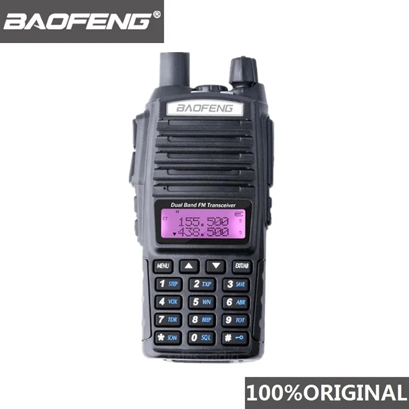 100% Оригинал Baofeng UV-82 Двухканальные рации Dual Band Радио домофон UV82 pofung двухстороннее Радио УКВ Портативный FM ветчиной трансивер радиостанция