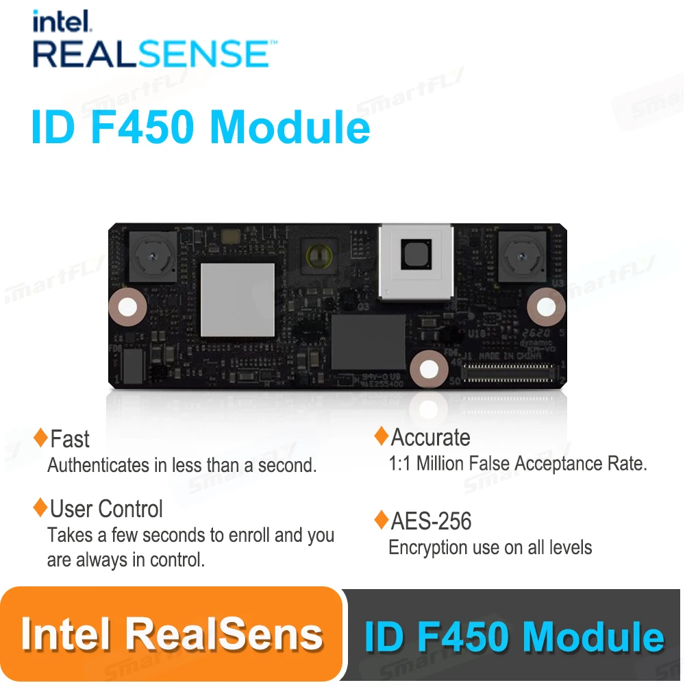 Modulo Intel Realsense Id F450 Un Sensore Di Profondità Attivo Con Una Rete Nevale Specializzata Per Offrire Un Viso Sicuro E Preciso