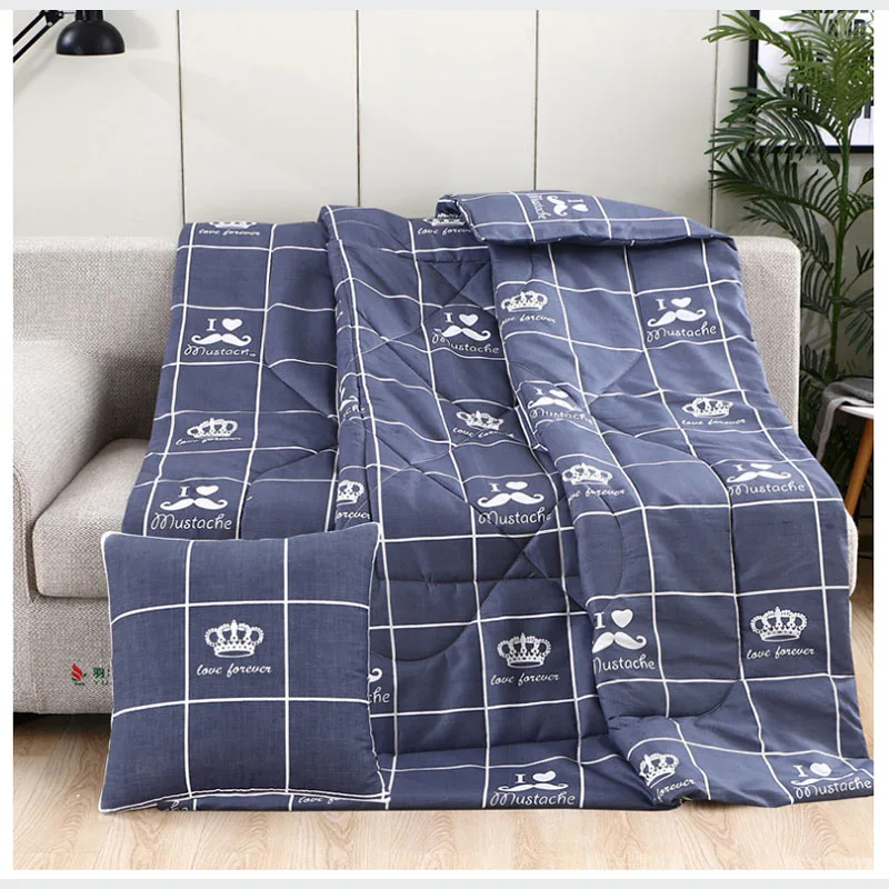 2 в 1 Подушка, одеяло, мягкое мультяшное стеганное одеяло для дивана, Автомобильная подушка для детей, для путешествий, портативное складное лоскутное зимнее одеяло
