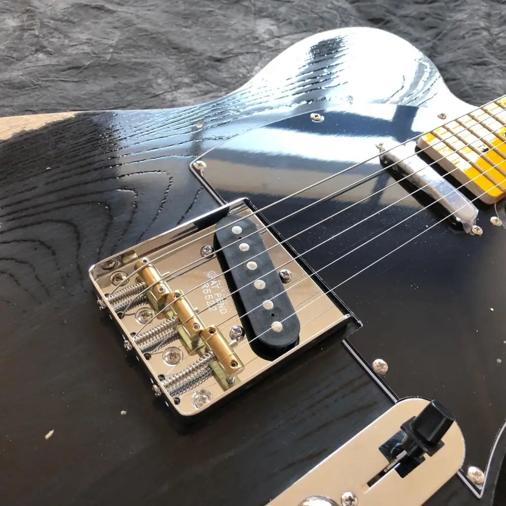 Высокое качество пикапы, ручная работа 6 струн электрогитара, клен гриф gitaar relics by hands. Черный цвет гитары ra