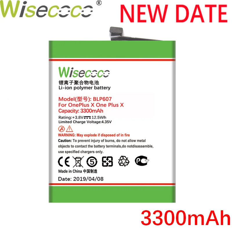 

Wisecoco BLP607 3300mAh For Oneplus X One Plus X In Stock Latest Produce High quality battery+Tracking number