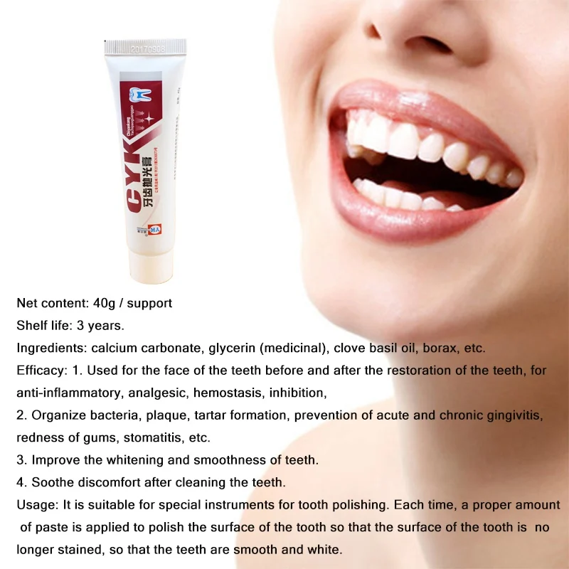 Teeth Polishing Paste Anti-Inflammatory Hemostasis Relieve Pain Teeth Whitening Cream P1