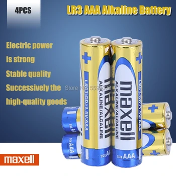 

4pc 1.5V AAA Alkaline Battery LR03 Original maxell For Electric toothbrush Toy Flashlight Mouse clock Dry Primary Battery