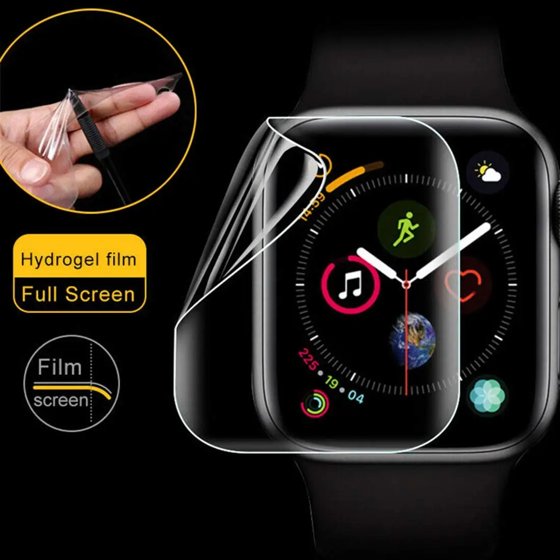 

Soft Screen Protector For apple watch 5 4 44mm 40mm Iwatch 3 2 1 42mm/38mm Soft cover film 9D Protective Full Coverage