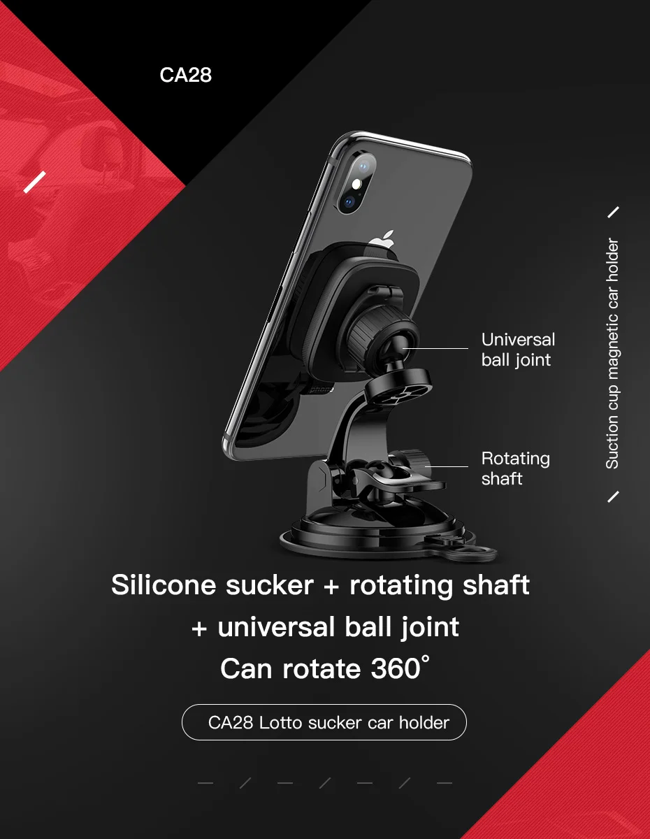 Hoco Magnetic Car Sucker Phone Holder For iPhone 12 Pro Max Magnet GPS Windshield Holder For Samsung S20 S21 A52 A72 Car Holder mobile phone stands for vehicle