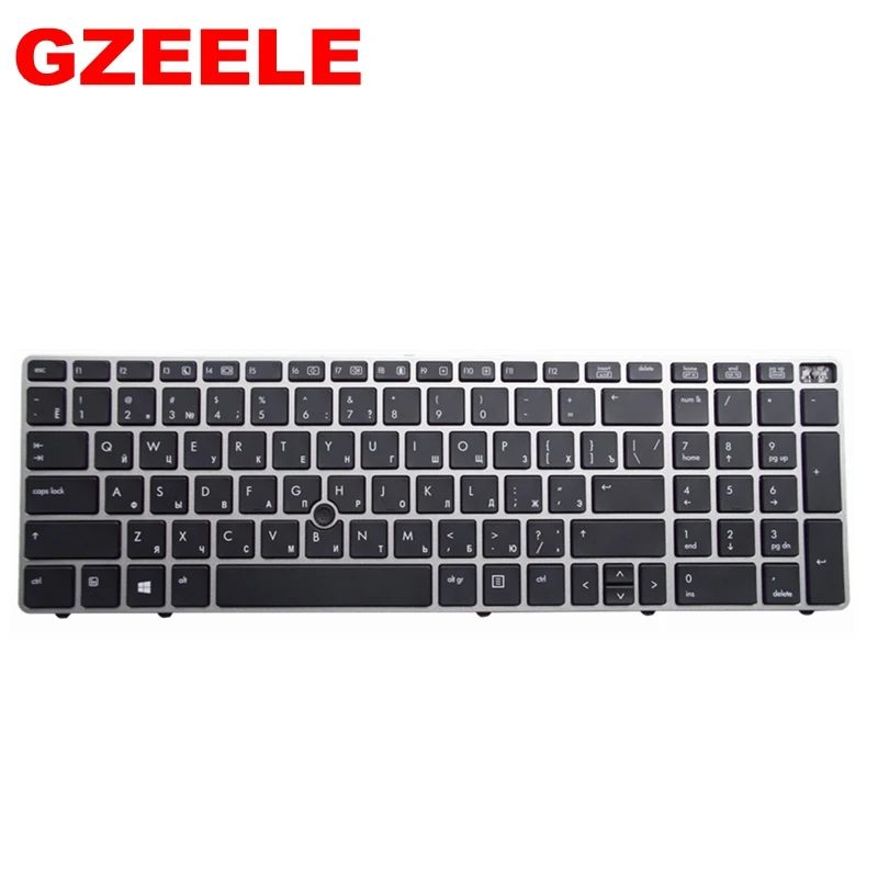  New Russian Keyboard for HP EliteBook 8560p 8570P 8560B 6560b 6565b 6560P RU laptop 701986-251 silv