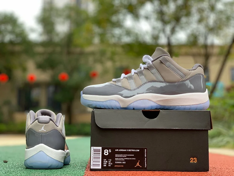 528895-003 AJ11 Ретро Мужская обувь Баскетбольная обувь кроссовки Jordan 11 низкая крутая серая замша 528895-003 - Цвет: 528895-003
