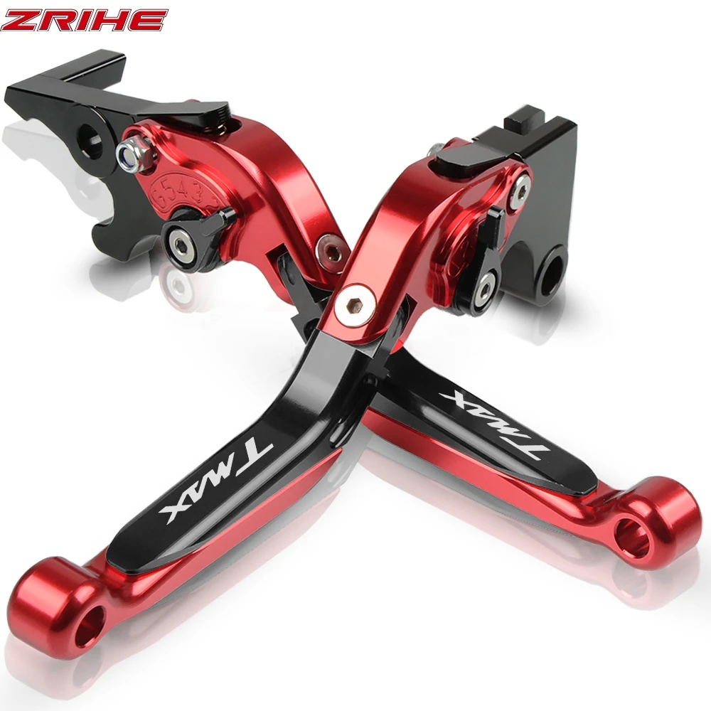 Для YAMAHA TMAX 500 2001 2002 2003 2004 2005 2006 2007 аксессуары для мотоциклов Складные Выдвижные Тормозные Рычаги сцепления TMAX500 - Цвет: With Tmax logo