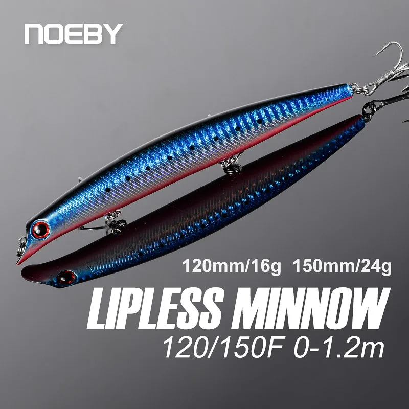 Noeby Sasuke Lipless Floating Minnow Fishing Lures 120mm16g 150mm24g  Artificial Hard Baits for Pike Bass Saltwater Fishing Lure