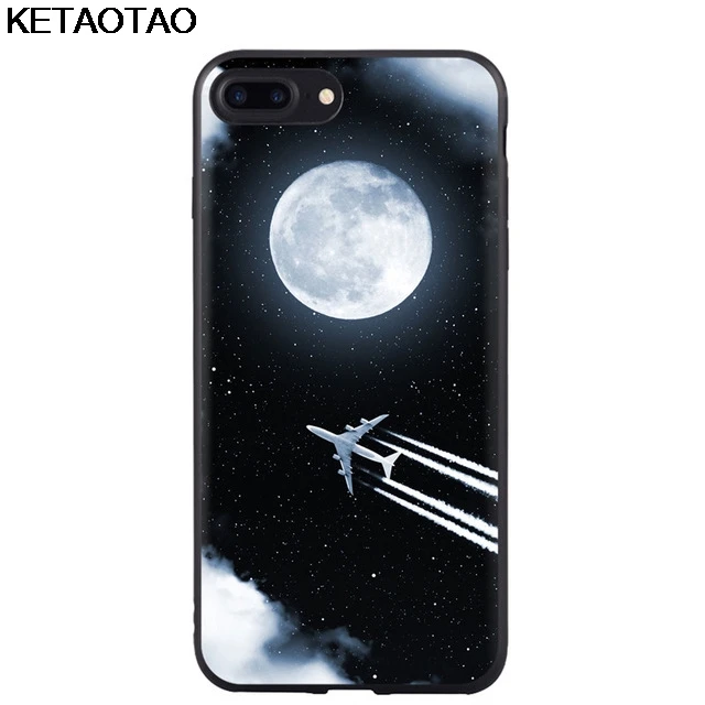 KETAOTAO космическая девушка самолет луна звезды астронавт День Святого Валентина чехол для телефона s для iPhone для samsung чехол Мягкий ТПУ резиновый силиконовый - Цвет: Хаки