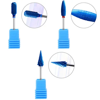 

Nail Drill Bit Burr Milling Cutter Bits 3 Types Blue Manicure Cutter Pedicure Tools For Machine Equipment Beauty Tools