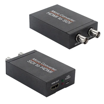 

Micro Converter SDI to HDMI Converter HDMI to SDI Video Micro Converter with Audio Auto Format Detection for Camera