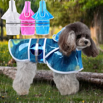 

Dog Raincoat Waterproof Transparent Dog RainCoat Reflective Hooded Pet Jacket Coat For Small Medium Large Big Dogs Clothes S-4XL