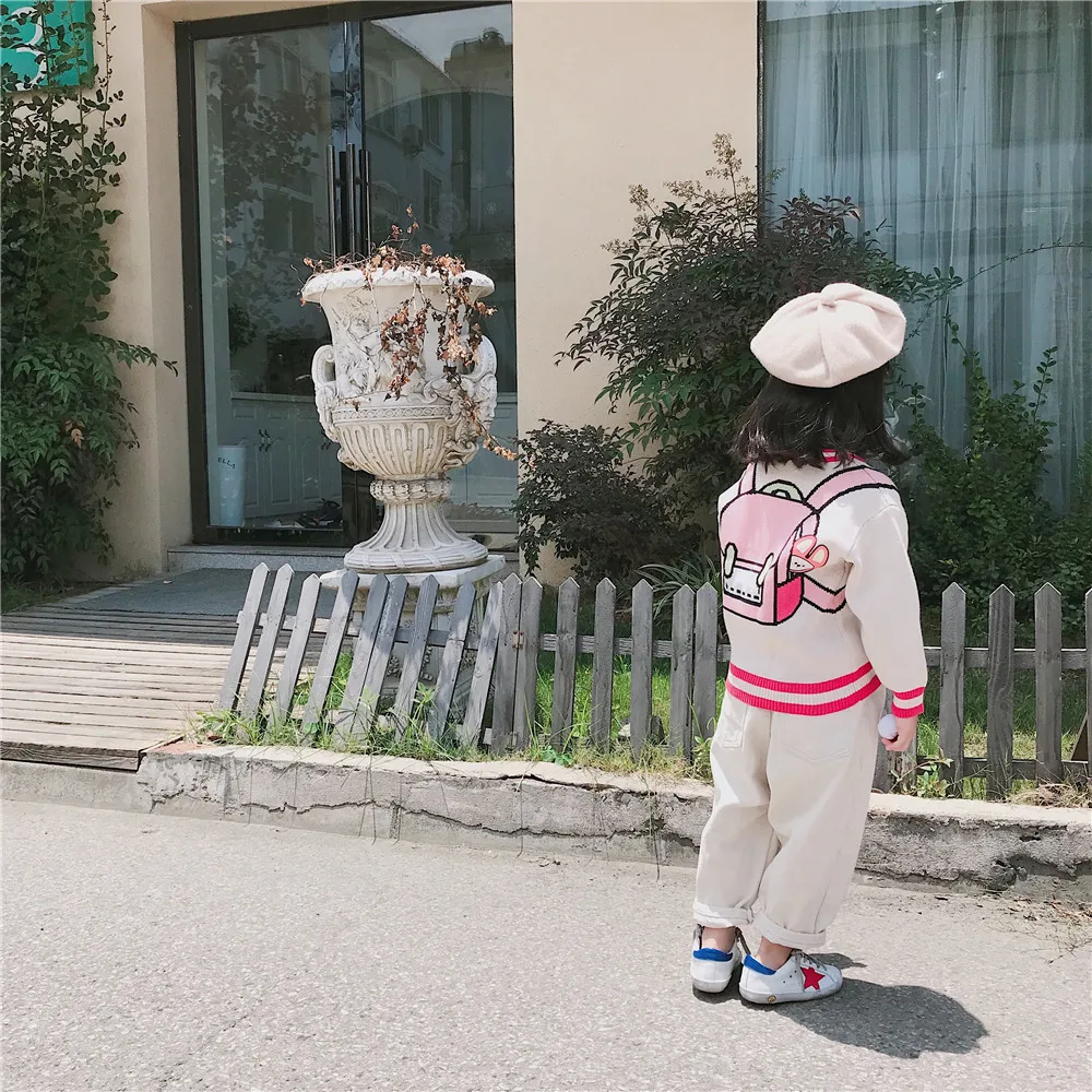 Lmt1703 Autumn And Winter New Products Child Super Cute Cartoon-Style School Bag Jacquard Pure Cotton Wire mao zhi shan