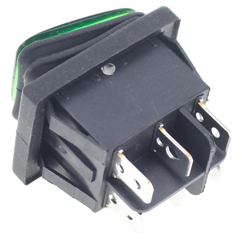 1 шт. вкл/выкл на 30A/250V Heavy Duty 6-контактный DPDT IP67 Водонепроницаемый авто лодка морской перекидной переключатель выключатель с точечной светодиодный 12V 220V 27x22 мм