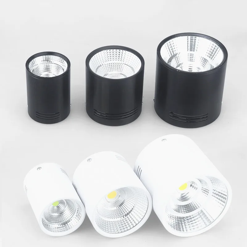 Dimmable COB светодиодный светильник 7 Вт 9 12 15 точечные потолочные светильники AC85 265V