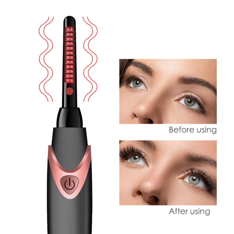 

Heated Eyelash Curler USB Electric Eyelash Curler Quick Heat 2 Temperature Level Adjustable ABS Electric Eyelash Curler