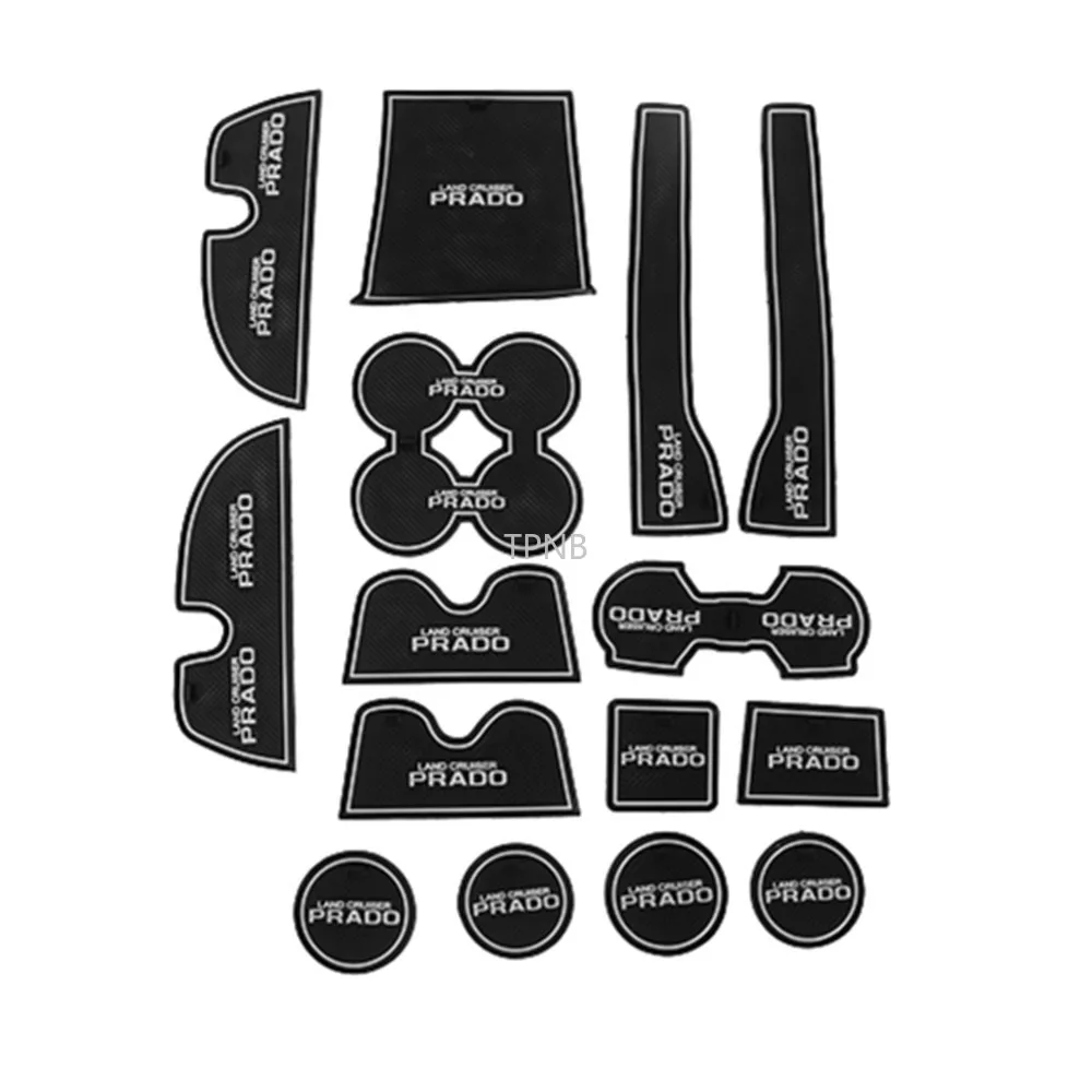 Car Door Mat Rubber Non-Slip Interior For Toyota Land Cruiser Prado 150 2010 2011 2012 2013