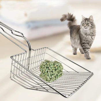 

Pet Cat Litter Shovel Full Hollow Filter Multi-purpose Cat Food Toy Shovel Metal Hook does not Deform Cat Feces Shovel