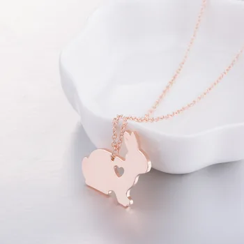 

New popular animal rabbit necklaces can be used in all kinds of charming little animals and little girls with hollow hearts