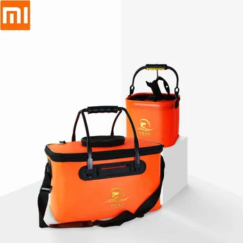 

Outdoor portable folding fish bucket 22L Detachable strap Folding Thicken Wear-resistant EVA Fishing Bucket Live Fish Bag