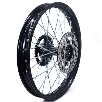 1.60x 17" inch Rear Aluminum Alloy Disc Plate Wheel Rims with Disc Brake Sprocket for KLX CRF Kayo Apollo BSE Pit Bike Dit Bike