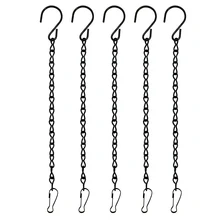 Черный Подвесные цепочки цветочный горшок корзина Птичьи кормушки для висячих цветов фонарями и украшения садовое растение Вешалки Черный Подвесные цепочки цветочный горшок корзина Птичьи кормушки для висячих цветов фонарями и украшения садовое растение Вешалки