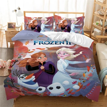 

Anna Elsa Bedding Set Queen King Size Frozen Bed Set Children Girl Duvet Cover Home TextilesComforter Bedding Sets Polyester