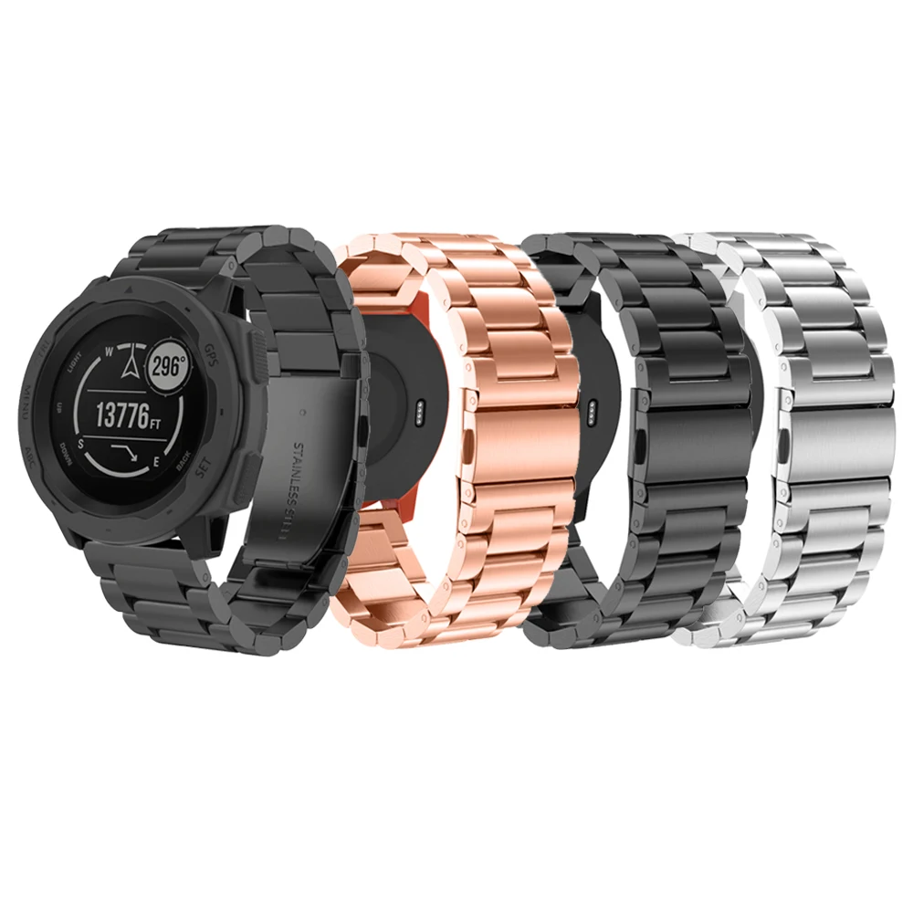 Tschick для Garmin Instinct браслет из нержавеющей стали, твердый металлический наручный ремешок на замену браслет для Garmin Instinct