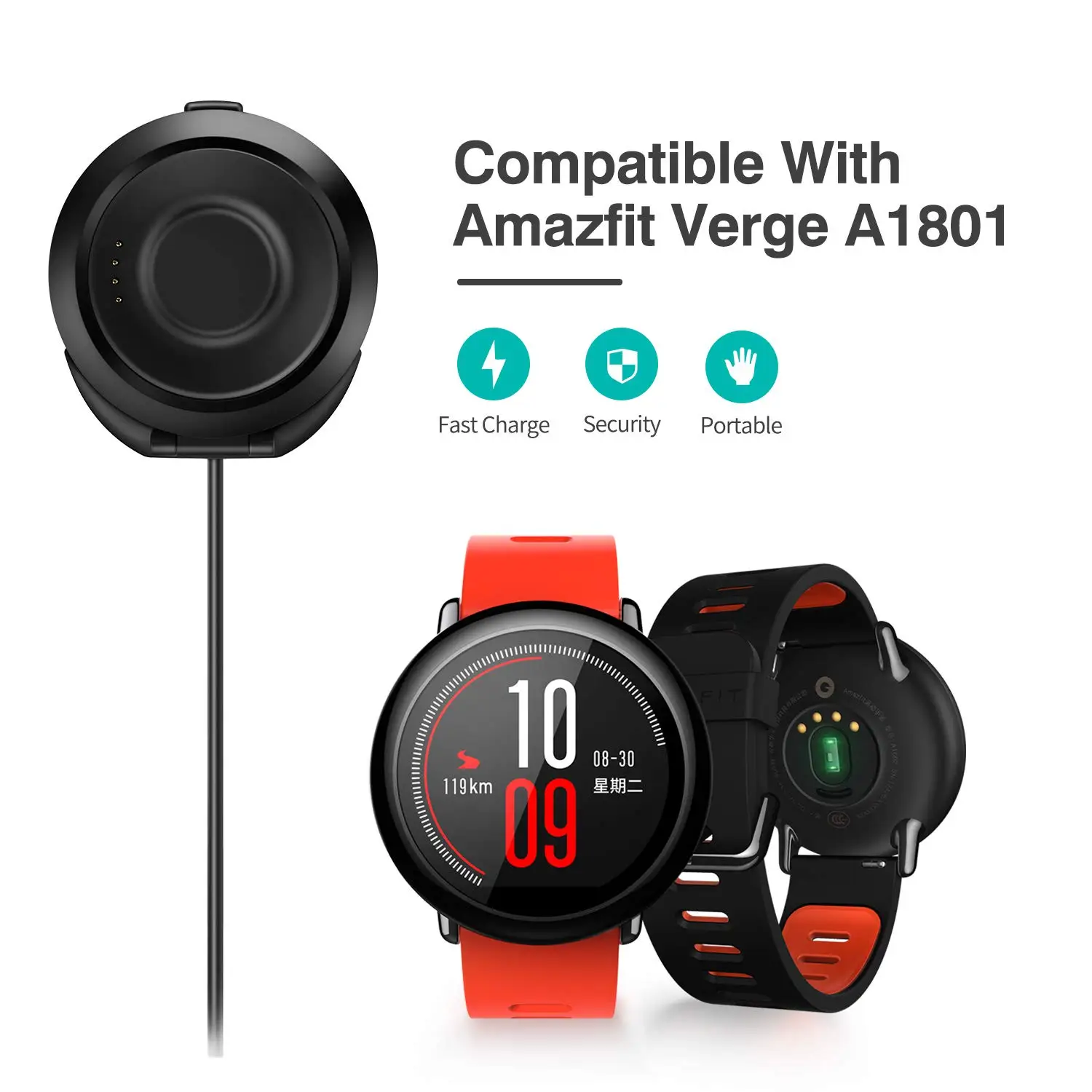 Для Amazfit Verge A1801 Зарядное устройство Док-станция, портативная Быстрая зарядка Замена зарядки док-станция адаптер станция Колыбель Док-станция база