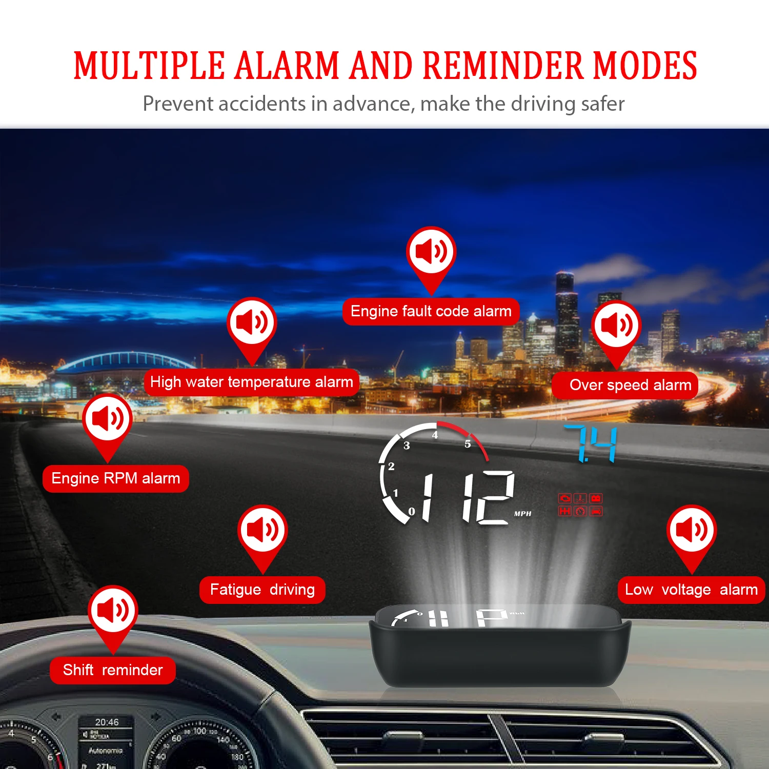 WYING M10 OBD2 HUD ÷  ,   RPM  ˶,   ÷