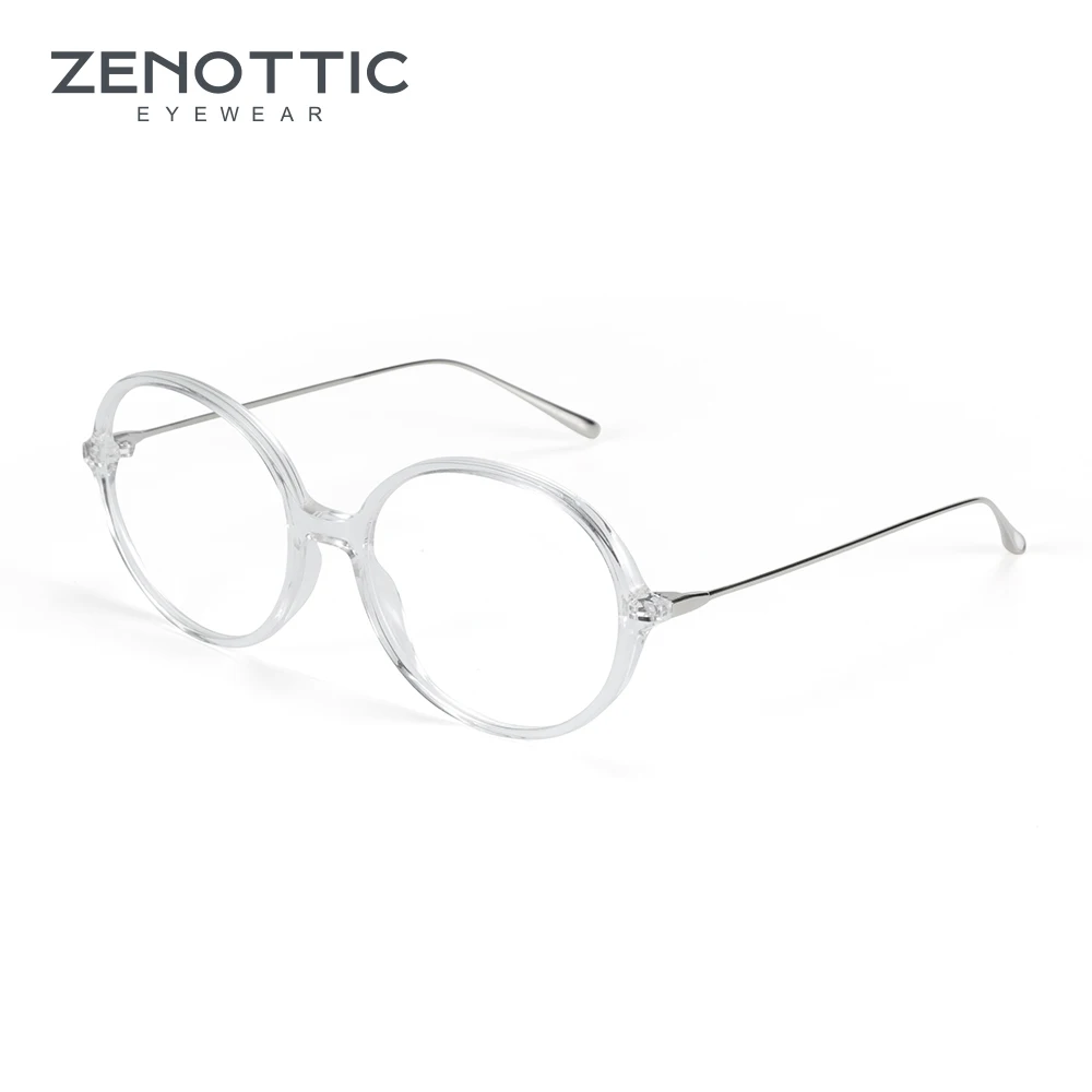 ZENOTTIC компьютерные очки, очки, женские очки, оправа, круглые очки с полной оправой, очки, поддельные очки, модные аксессуары - Цвет оправы: 002
