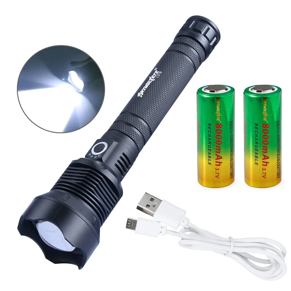 

XHP70 LED Flashlight Powerful Zoom Retractable Waterproof Torch Ultra Bright Mini Outdoor Camping Rechargeable Tactical Torch