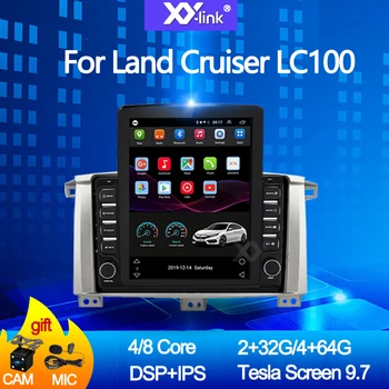 

9.7 inch tesla style screen knob Android10.0 Car Radio multimedia player for Toyota Land cruiser 100 GX LC 100 gps Navigation