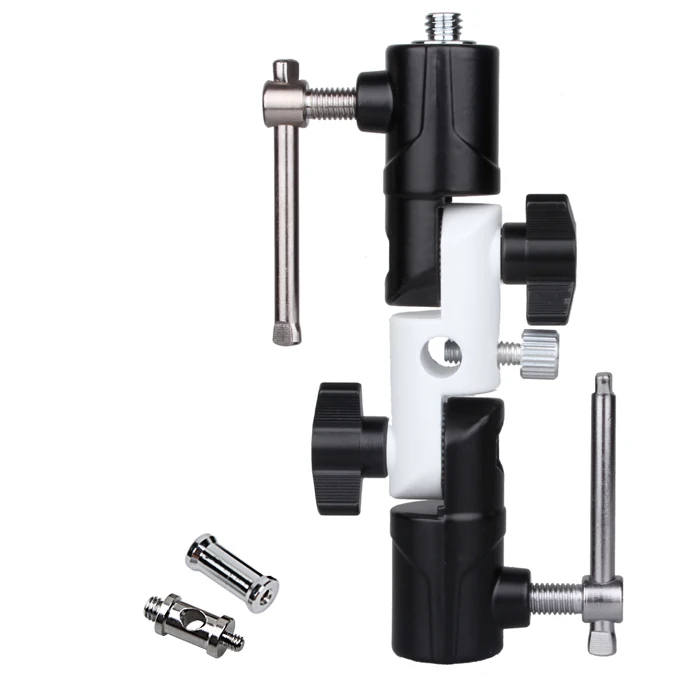 1/4"-3/8" Screw U Type Flash Shoe Swivel Umbrella Holder Light Stand Conversion Screw Adapters Bracket DSLR Camera Accessory