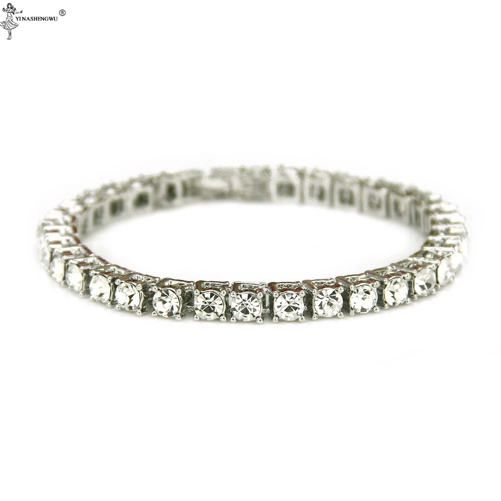 Хип хоп ожерелье Bling Iced Out Стразы цепочка на шею для мужчин 5 мм Ширина золотой цвет