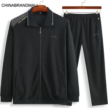 

Autumn Men Plus Fat Plus Size Leisure Sports Suit Male Fat Man Autumn Long Sleeve Trousers Suit