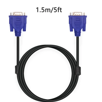 

1pcs 1.5M Computer Monitor VGA to VGA Cable 15 Pin Male to Male VGA Cable connector For PC TV Adapter Converter