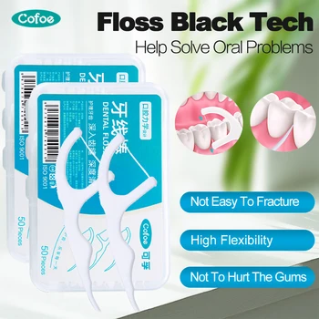 

Cofoe 50pcs Dental Flosser Tooth Pick Medical Tooth Cleaner In Dental Flosser Oral Hygiene Teeth Cleaning Floss Tooth Cleaner