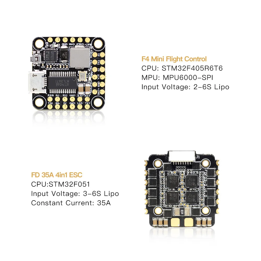 HGLRC FD435 стек 20X20 3-6S FD F4 мини Контроллер полета 35A BL32 4в1 ESC Новое поступление дропшиппинг